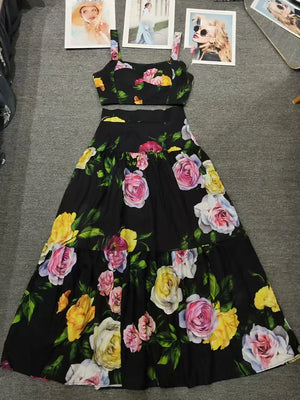 Big swing A-shaped Skirt two-piece Suit