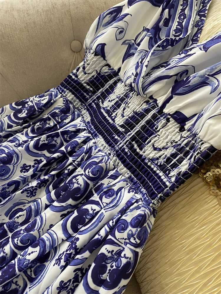 Runway Blue Flower Dress