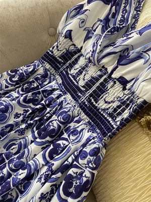 Runway Blue Flower Dress