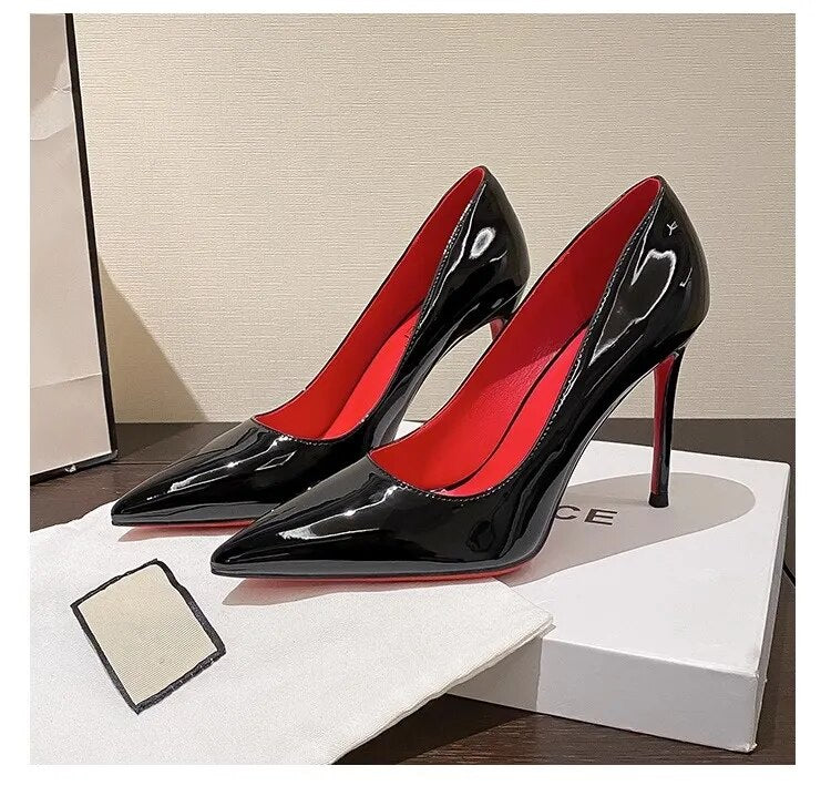 Red soled genuine leather shoes