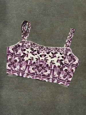 Retro Geometric Print two-piece Suit