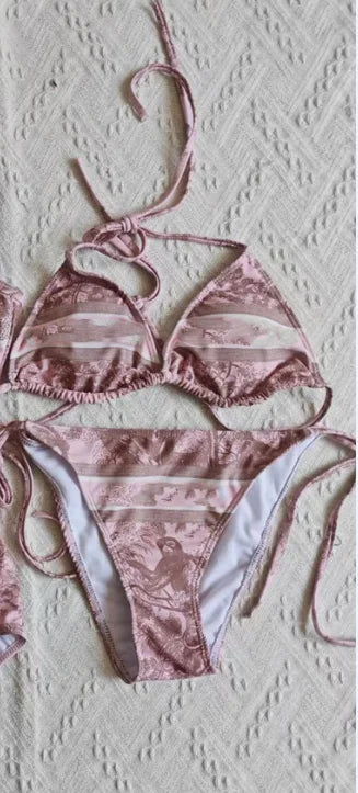 Retro Pattern Printed Personalized Swimsuit