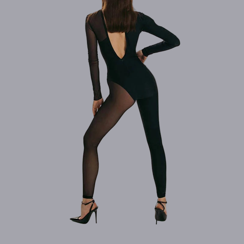 Casual See Through Jumpsuits