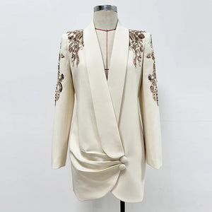 Luxury Quality Sequins Blazer Suit Dresses