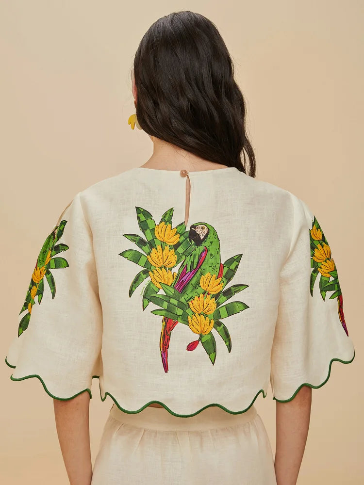 Sweet Printed Slim 2 Pcs Suits
