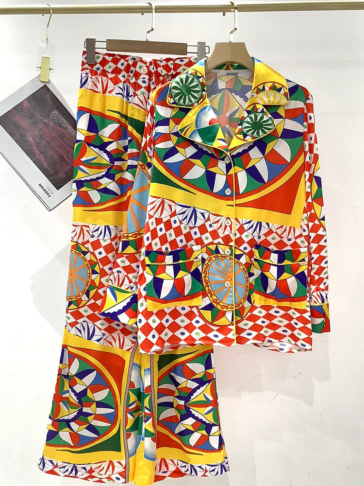 Sicily Design Runway Loose Top + Long Pants