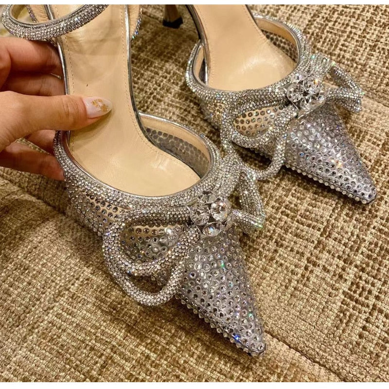 Bling Bling Rhinestones Double bowknot Shoes