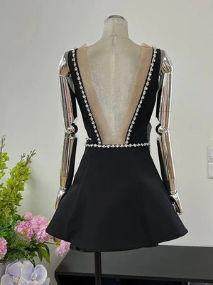 Heavy Industry Three-Dimensional Sequined Flower Dress