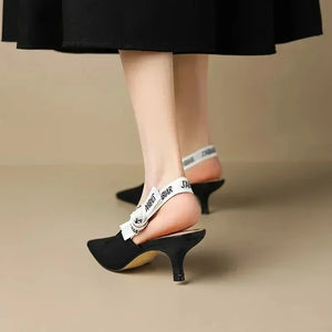 Mid Heels Slingback Slippers
