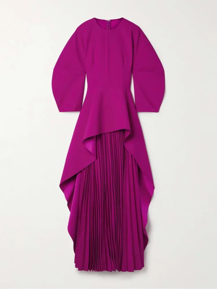 Fuchsia Wedding Banquet Maxi Dresses