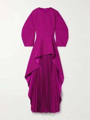 Fuchsia Wedding Banquet Maxi Dresses