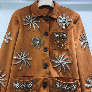 Beaded Diamond Flower Jacket
