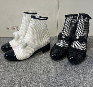 Crystal Mesh Bowknot Mary Jane Round Toe Luxury Sandals