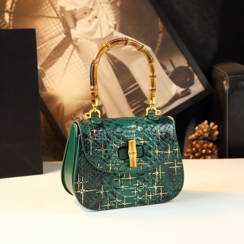 Luxury Bamboo Joint Saddle Bag