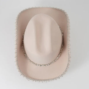Gleaming Cowgirl Hat with Tassels