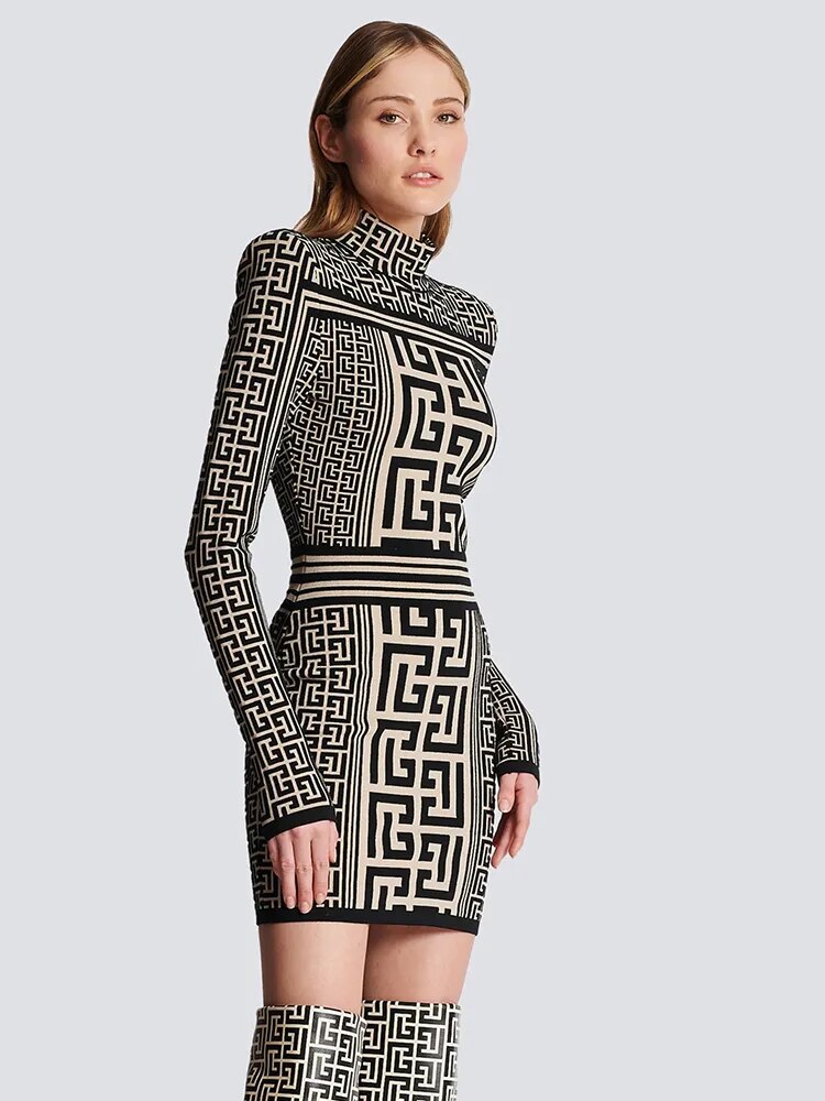 Luxury Jacquard Autumn New Dress