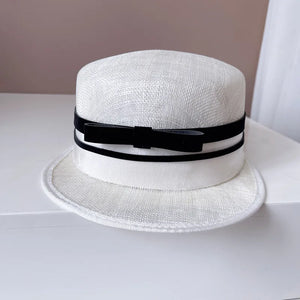 Japanese Front Bow Linen Equestrian Hat