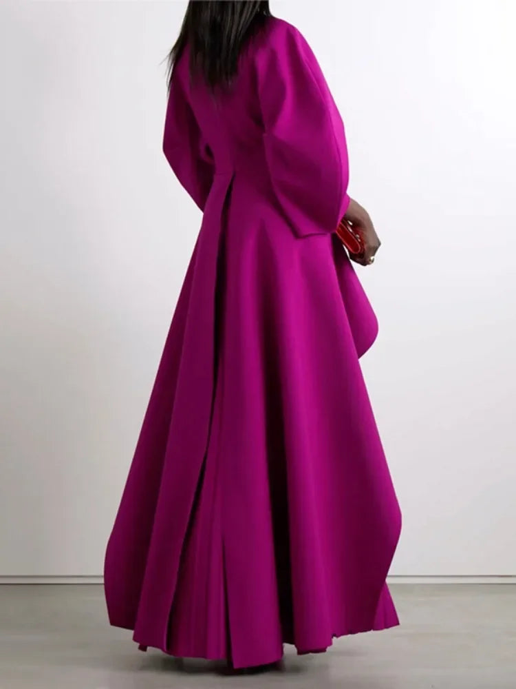 Fuchsia Wedding Banquet Maxi Dresses