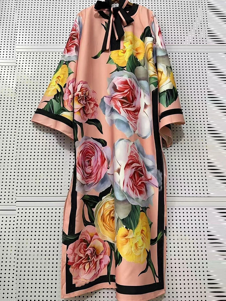 Printed Split Loose Dress