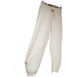 Rhinestone Cashmere Pants