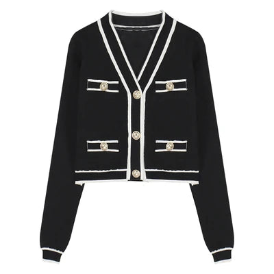 Special Jacquard Craft Knit Cardigan Jacket