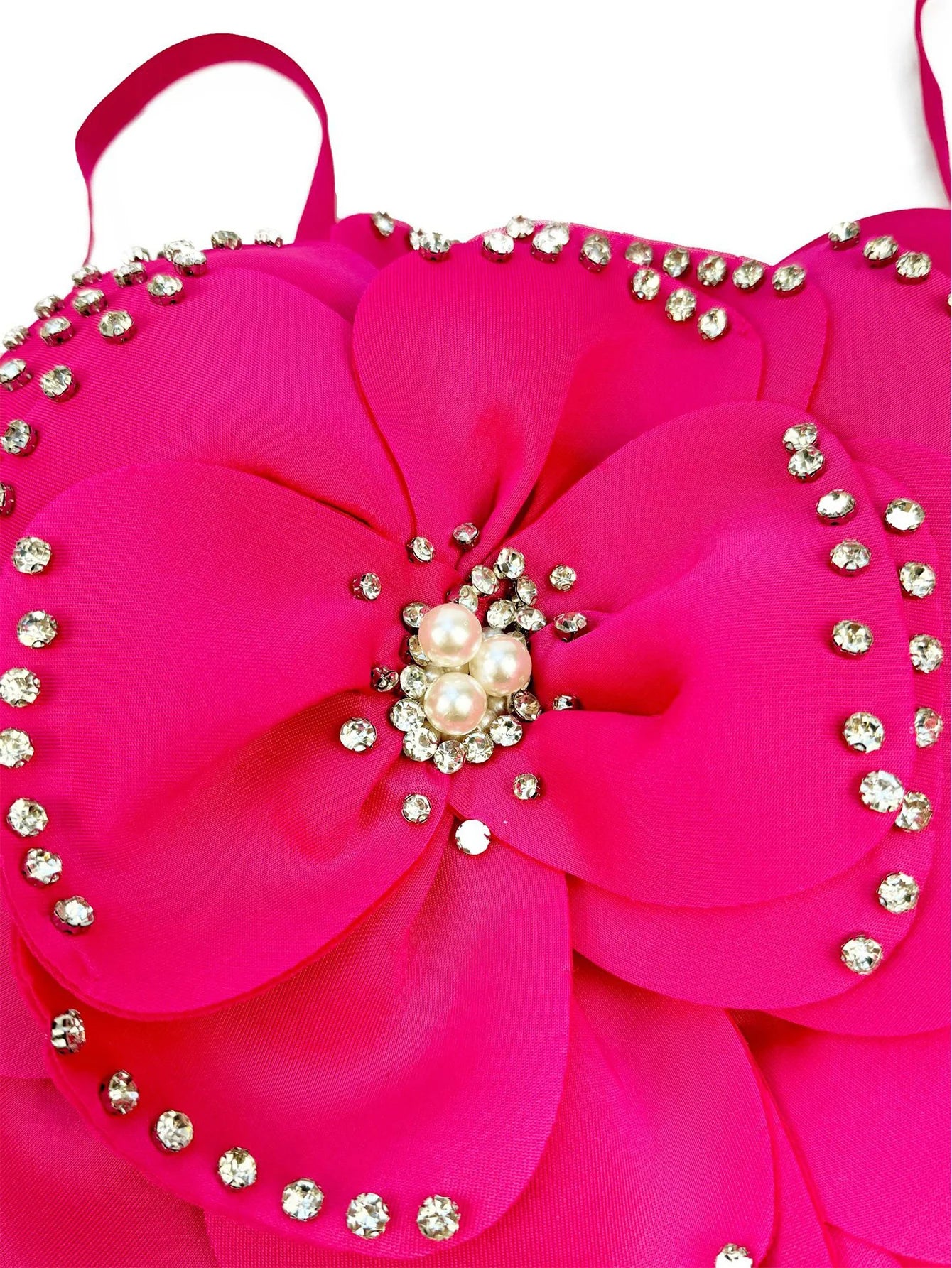 Pink White Flower Corset