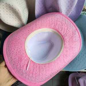 Western Cowboy Hat Rhinestone Denim