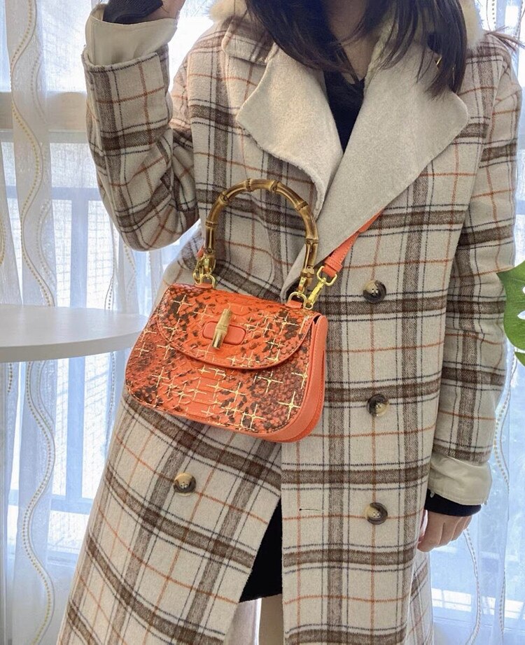 Luxury Bamboo Joint Saddle Bag