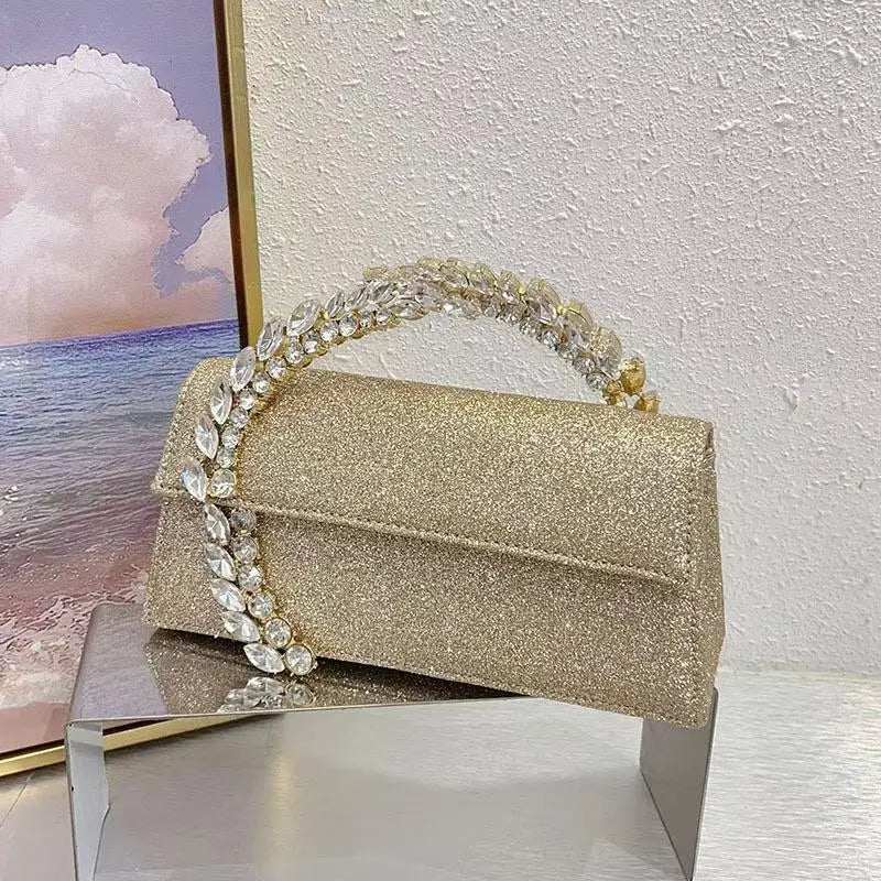 Luxury Satin Metal Handheld Women Handbag