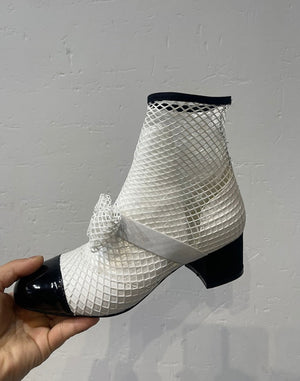 Crystal Mesh Bowknot Mary Jane Round Toe Luxury Sandals