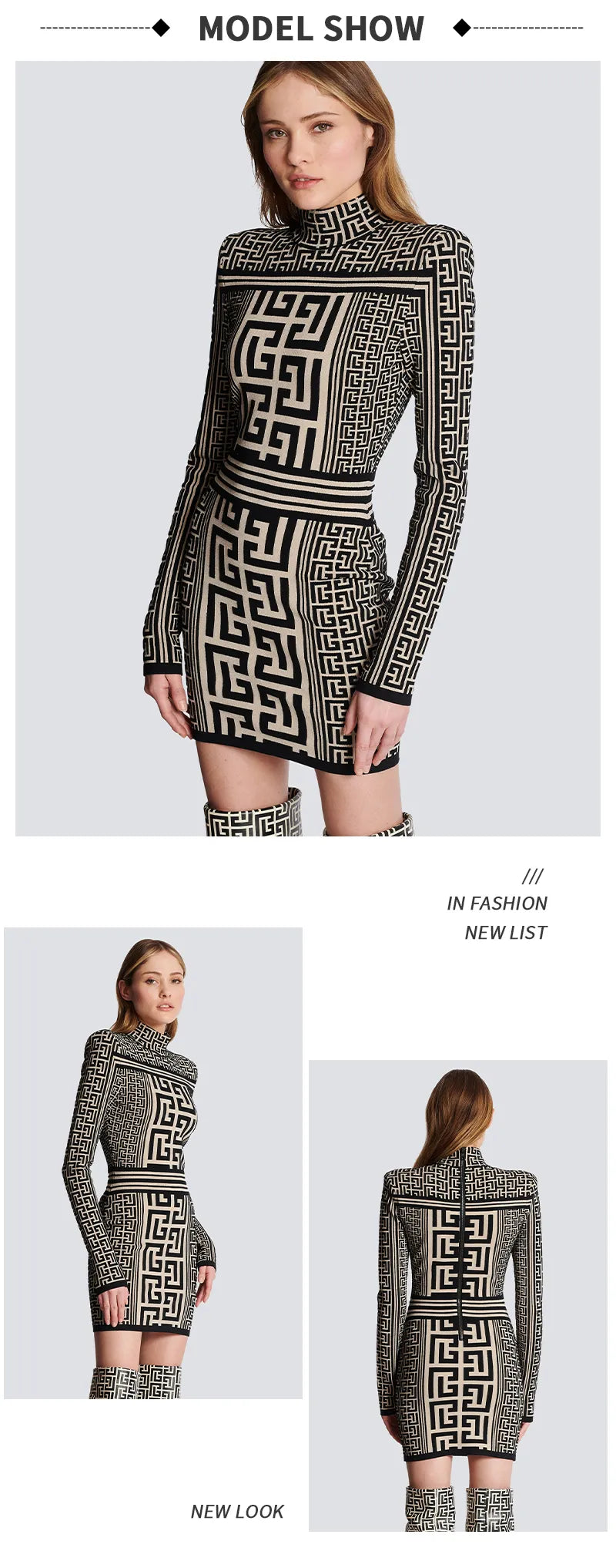 Luxury Jacquard Autumn New Dress