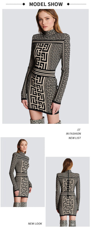 Luxury Jacquard Autumn New Dress