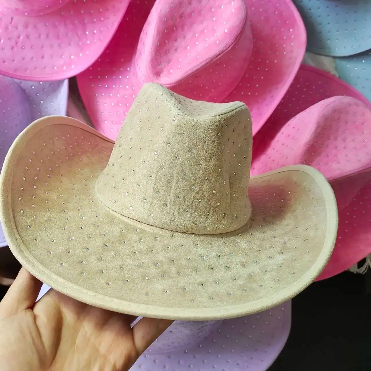 Western Cowboy Hat Rhinestone Denim
