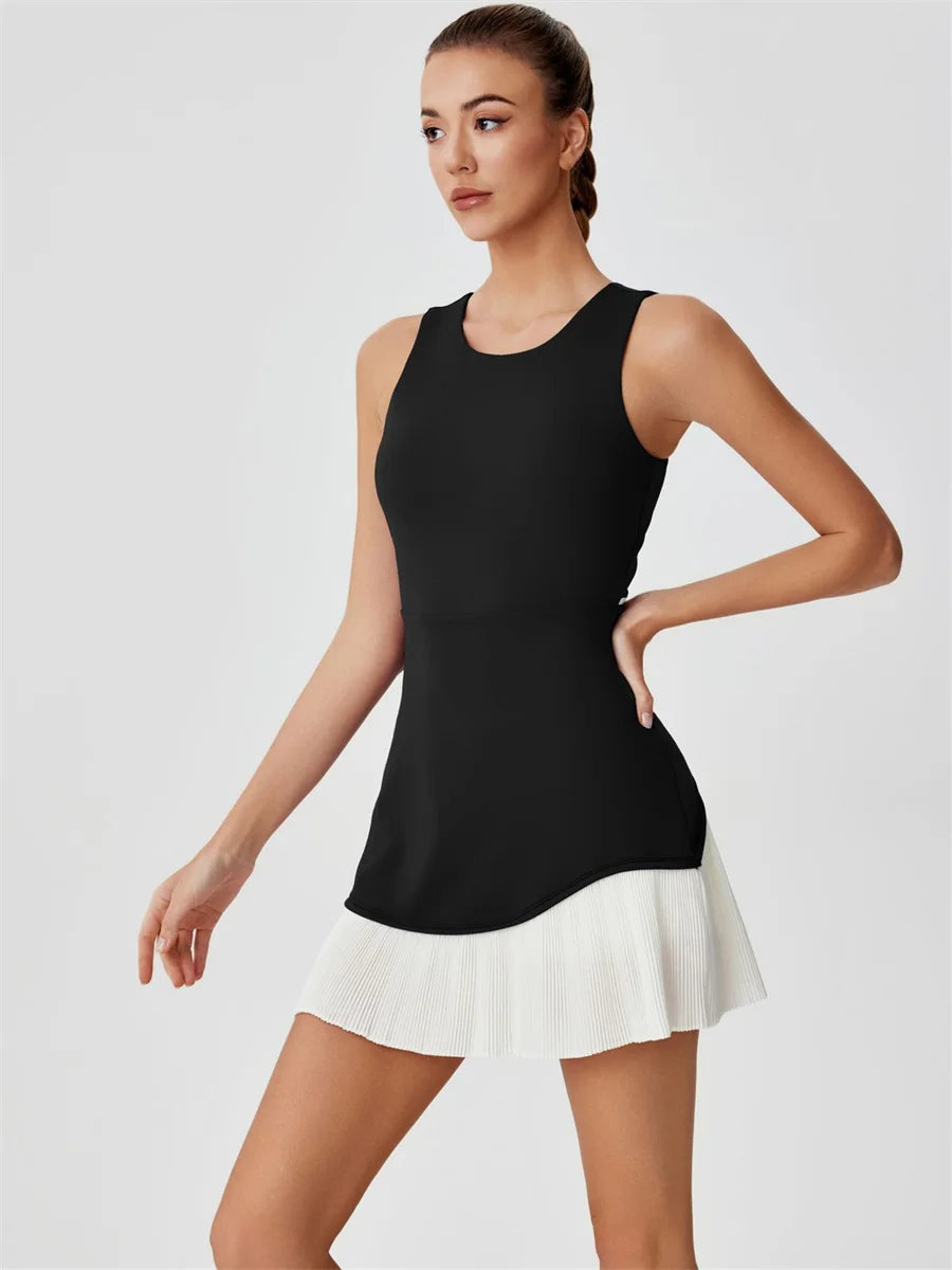 One-piece Pleated Anti Light Speed Dry Sports Dresses