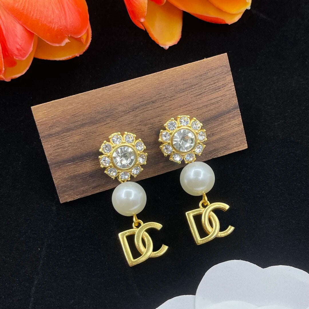 High quality rhinestone splicing pearl bride jewelry
