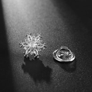 Design Camellia Crystal Zircon Rose Flower Brooch