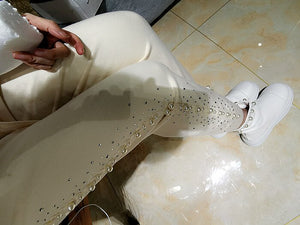 Rhinestone Cashmere Pants