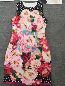 Flower Polka-Dot Printing Dress