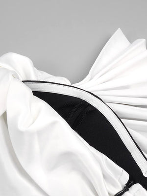 Elegant Folding fan Patchwork Bodycon Dress