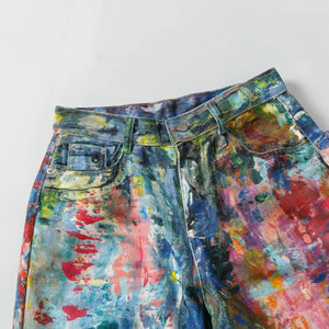 Street Style Graffiti Baggy Jeans