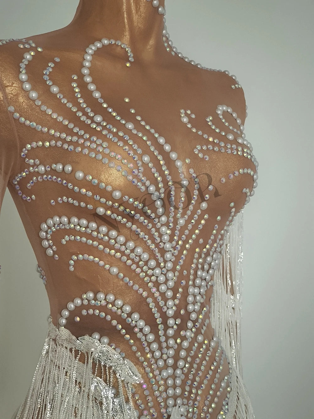 Sparkly Rhinestones Sequins Fringes Dress