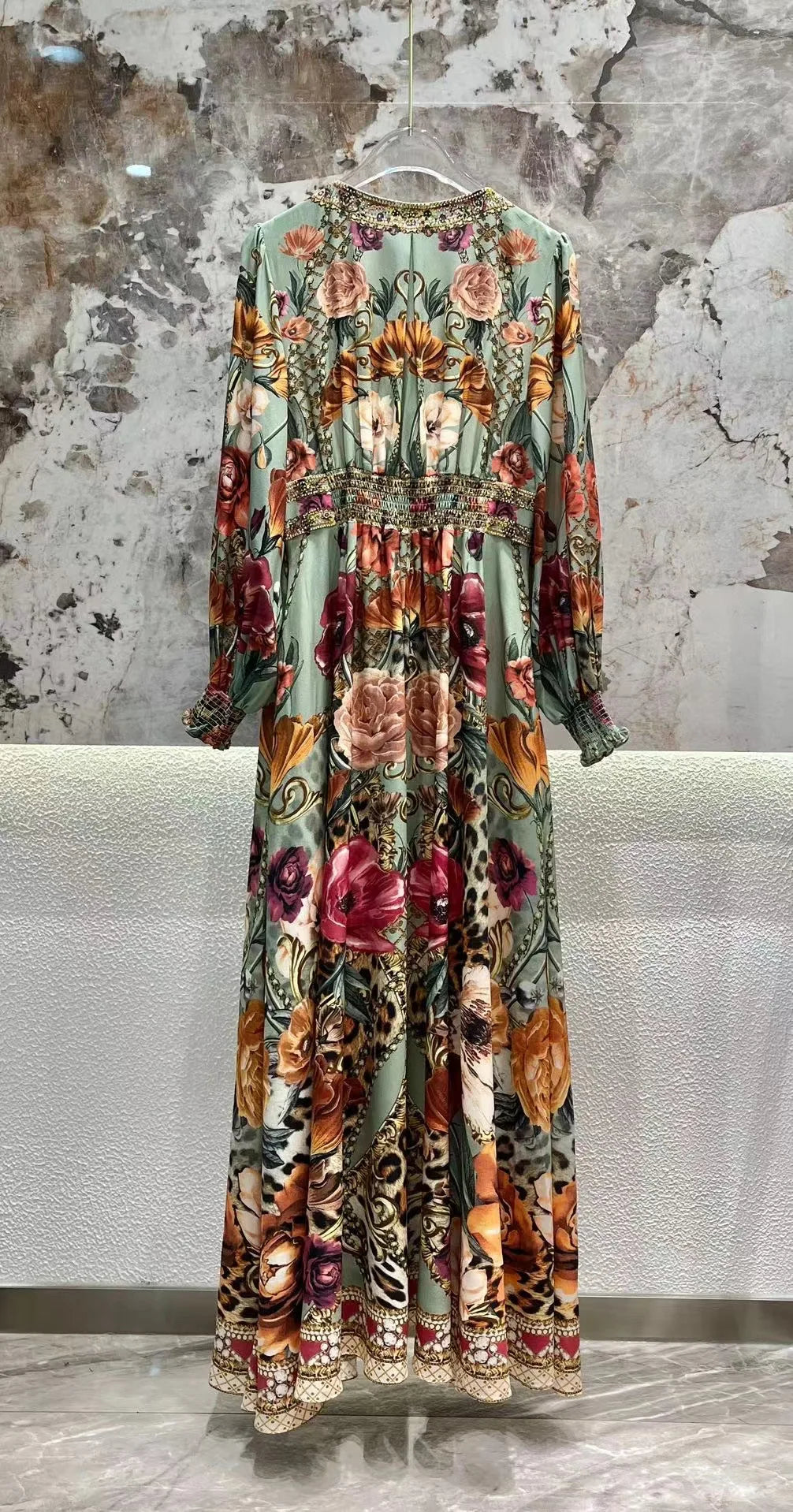100% Silk Vintage Flower Dress