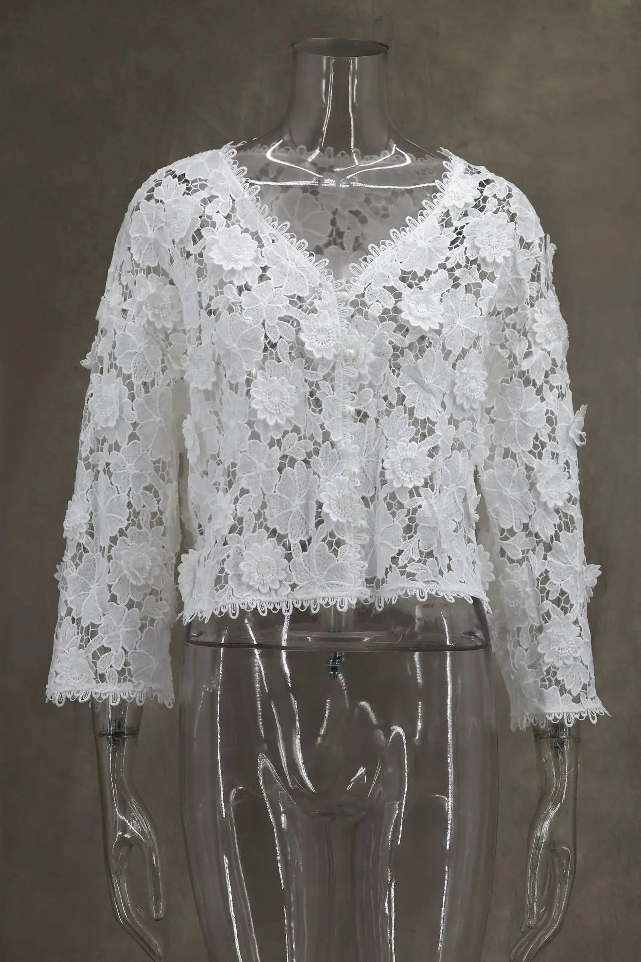 Summer Hollow Out Lace Loose Blouse