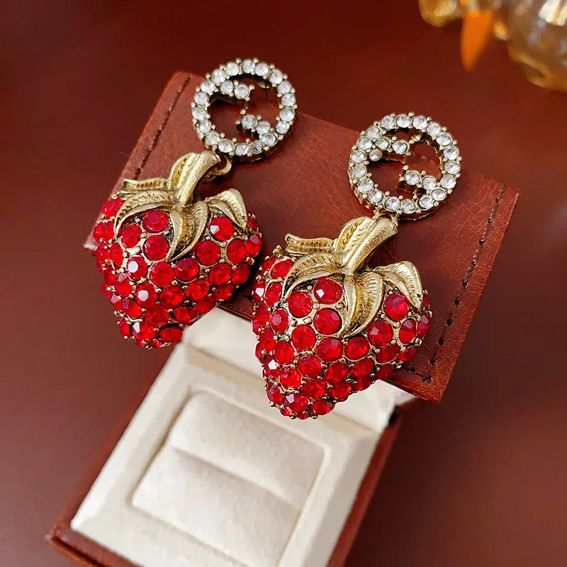 Red Strawberry Earrings