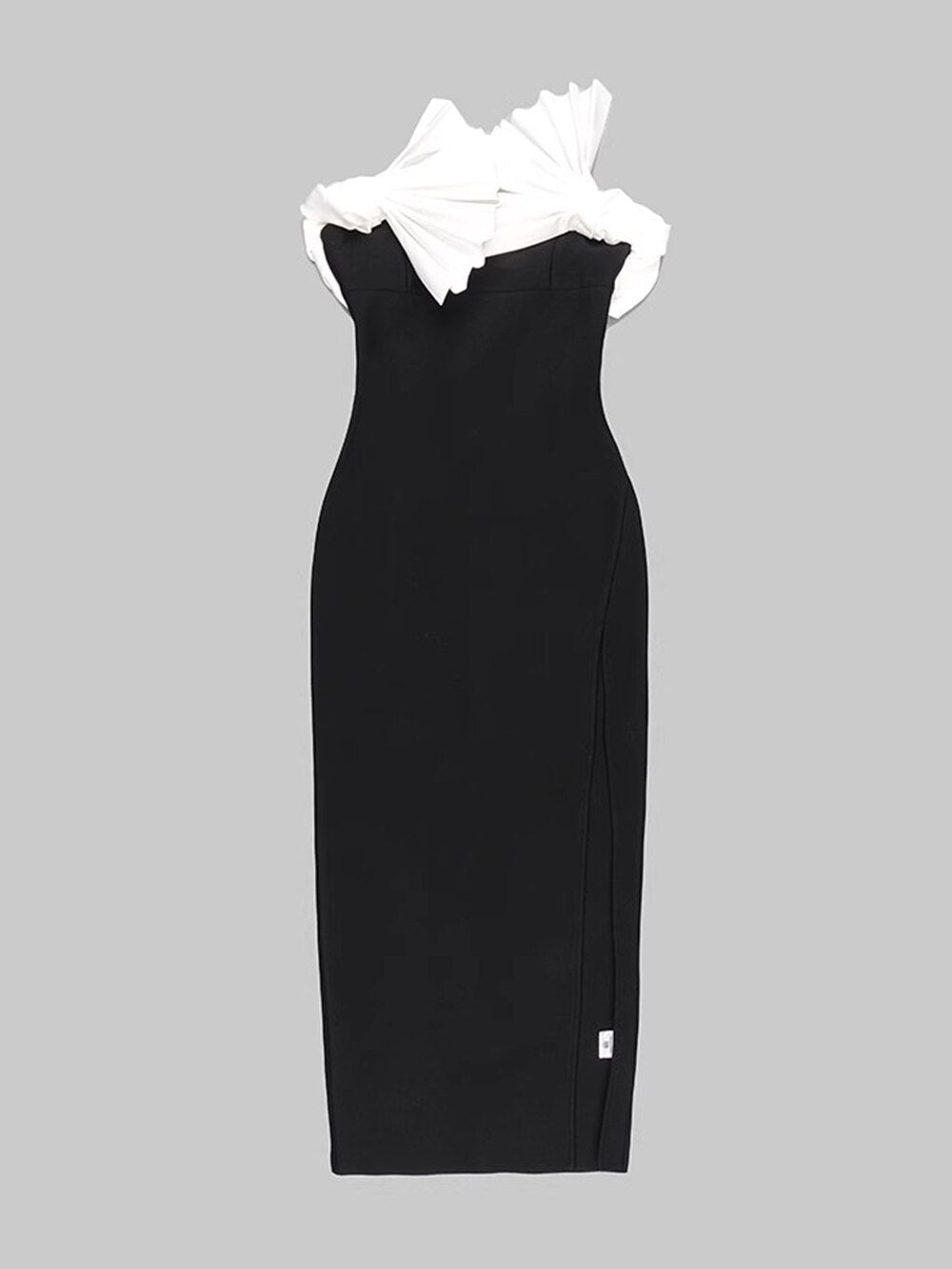 Elegant Folding fan Patchwork Bodycon Dress