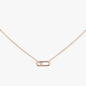 925 Sterling Silver Classic Mobile Three Diamond Necklace