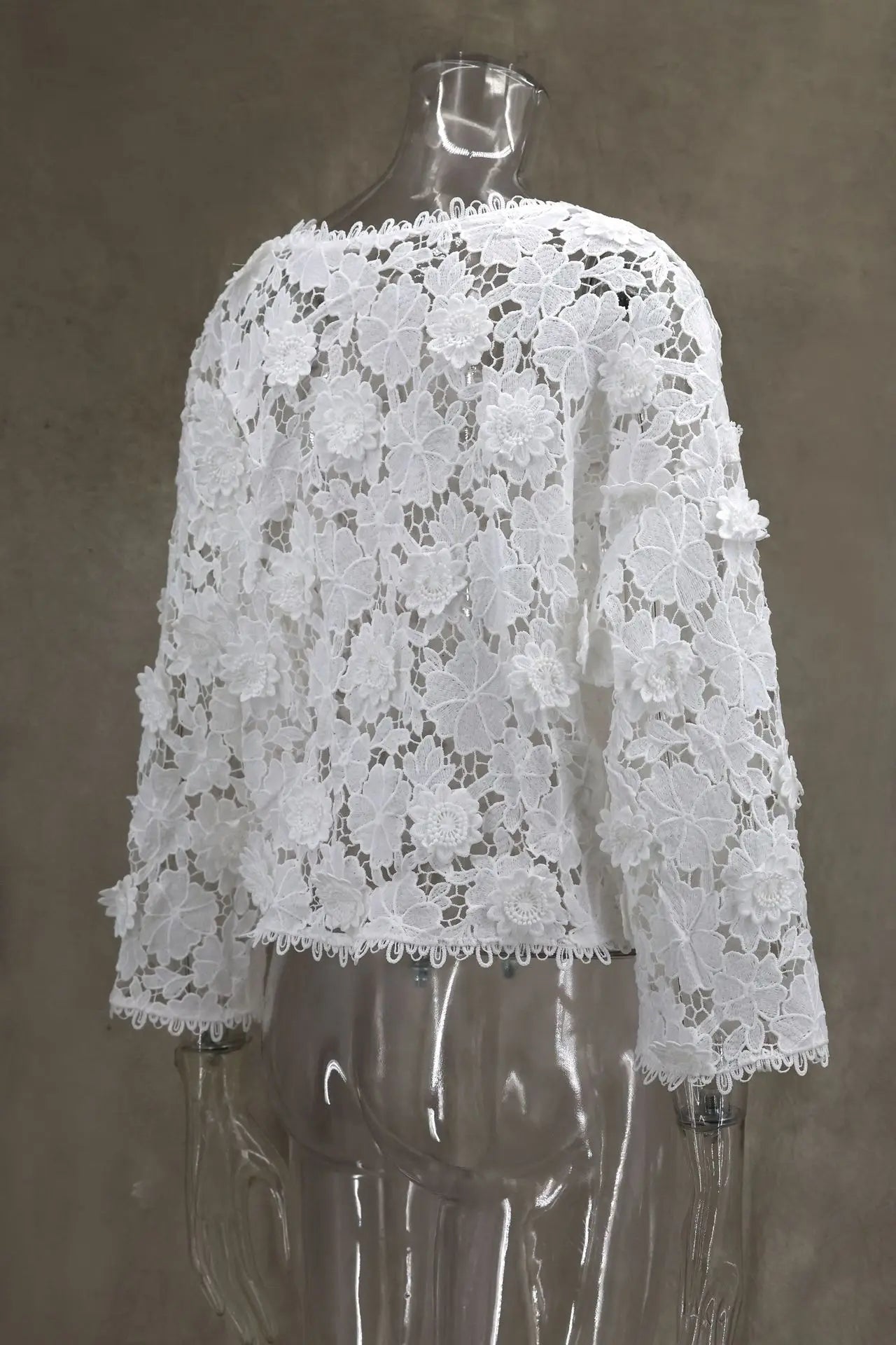 Summer Hollow Out Lace Loose Blouse