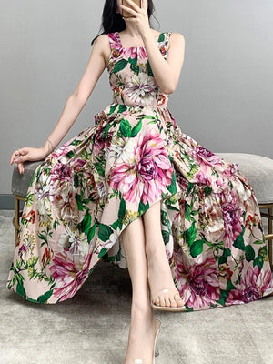 Floral Pattern Midi Dresses