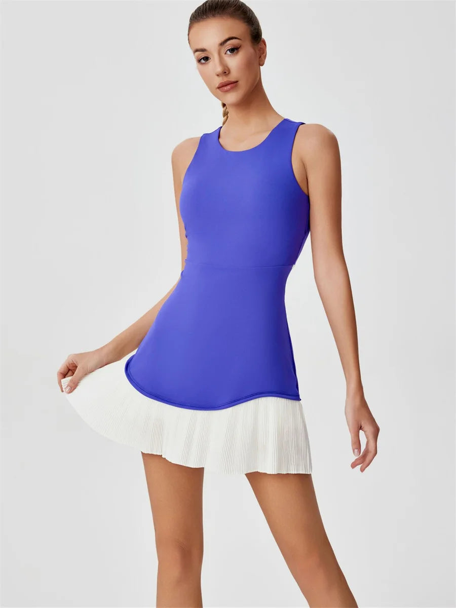 One-piece Pleated Anti Light Speed Dry Sports Dresses
