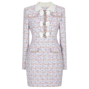 Designer Spring Long Sleeve Knitted Sweater Dresses